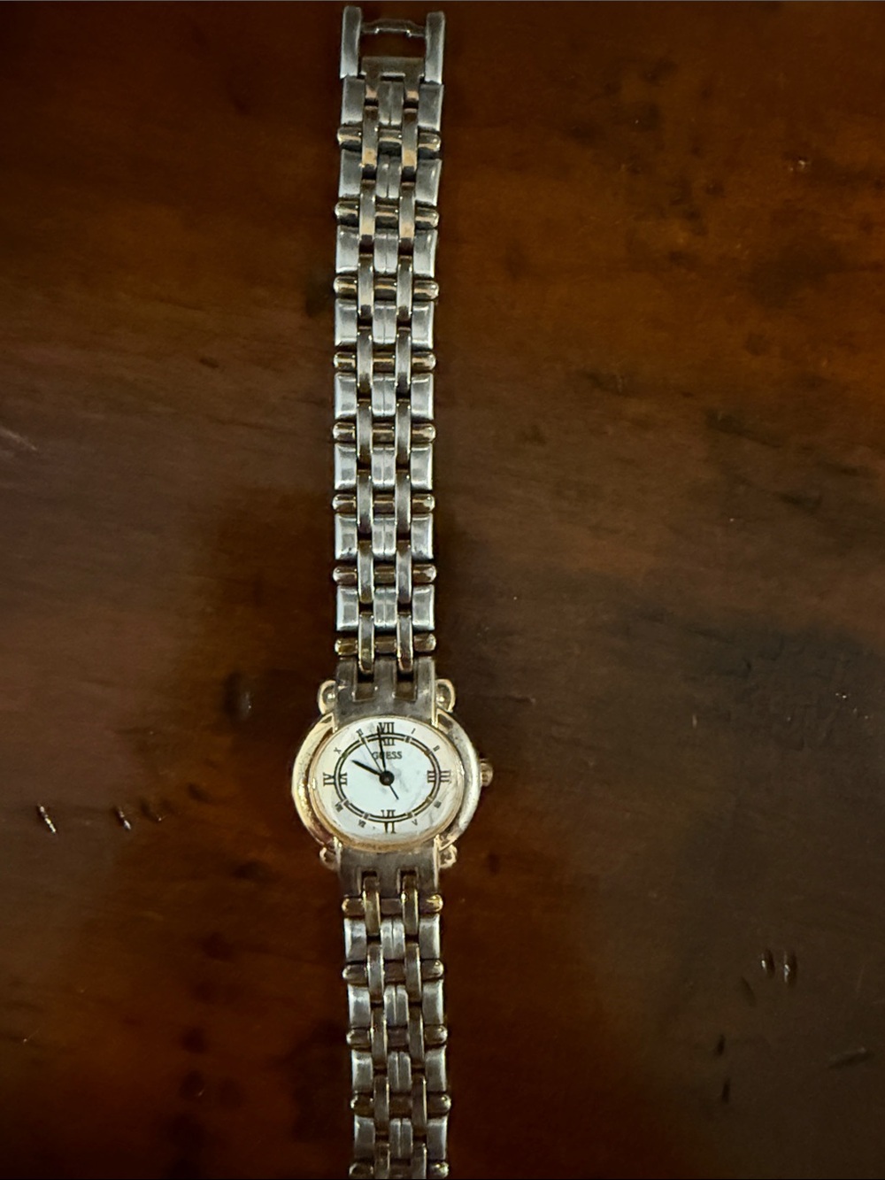 GuessTwo-Tone Women’s Bracelet Watch - White Dial